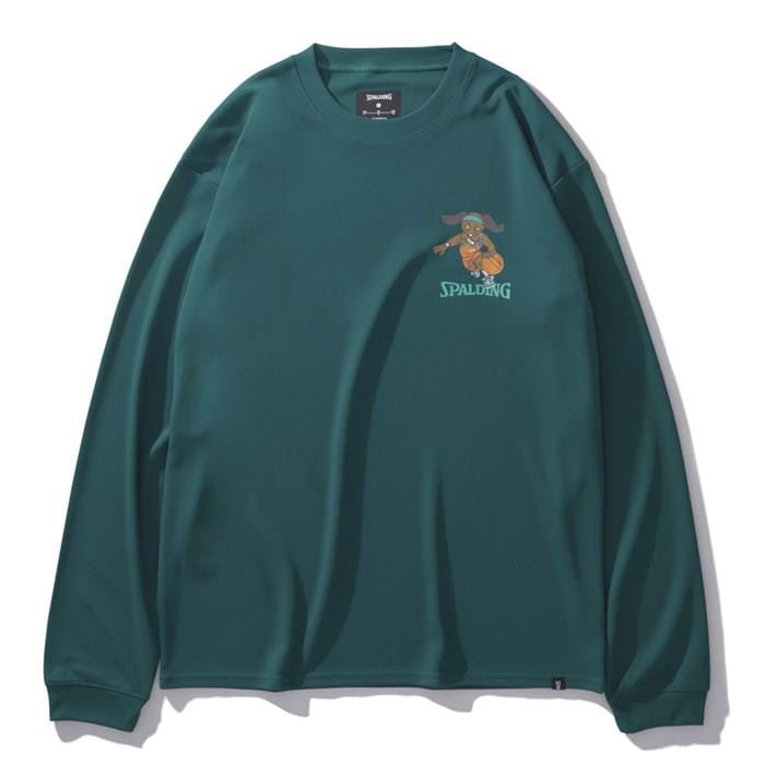 ＜ネコポス発送＞ SPALDING（スポルディング）　SMT24113　2700　バスケットボール　ロングスリーブ Tシャツ ビーグル レッツ プレイ フープス　24FW