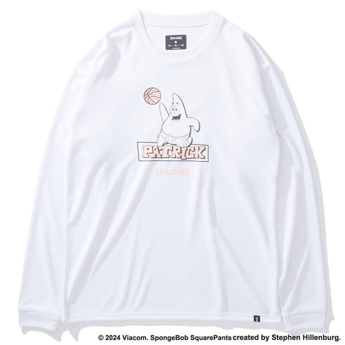 ＜ネコポス発送＞ SPALDING（スポルディング）　SMT24140S　2000　バスケットボール　ロングスリーブTシャツ パトリック スター ピンク　24FW