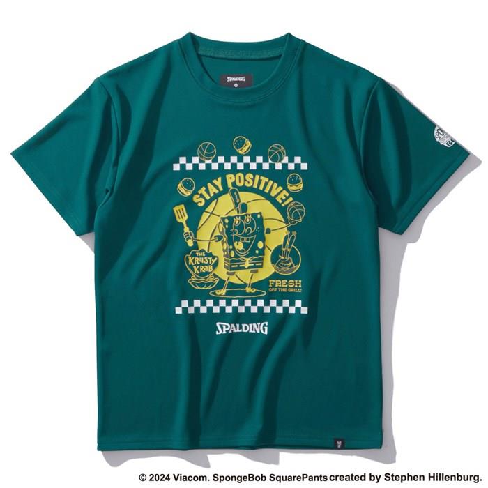 ＜ネコポス発送＞ SPALDING（スポルディング）　SJT24166S　2700　バスケットボール　ジュニア Tシャツ スポンジ・ボブ フレッシュ オフ ザ グリル　24FW