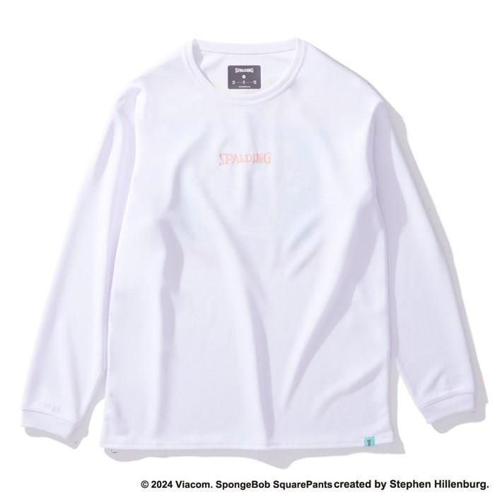 ＜ネコポス発送＞ SPALDING（スポルディング）　SJT24169S　2000　バスケットボール　ジュニア ロングスリーブTシャツ スポンジ・ボブ ビッグフェイス　24FW