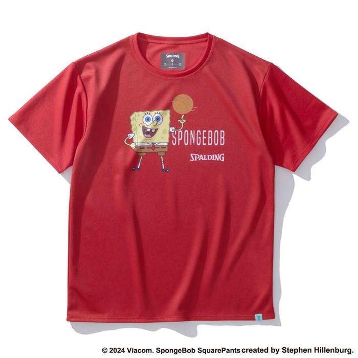 ＜ネコポス発送＞ SPALDING（スポルディング）　SJT24171S　5900　バスケットボール　ジュニア Tシャツ スポンジ・ボブスピニング バスケットボール　24FW