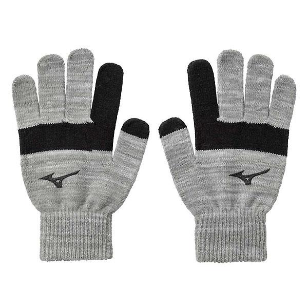 ＜ネコポス発送＞ ミズノ（MIZUNO）　12JYBA5005　野球  ニット手袋 （タッチパネル対応）　24AW