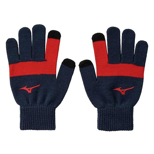 ＜ネコポス発送＞ ミズノ（MIZUNO）　12JYBA5014　野球  ニット手袋 （タッチパネル対応）　24AW