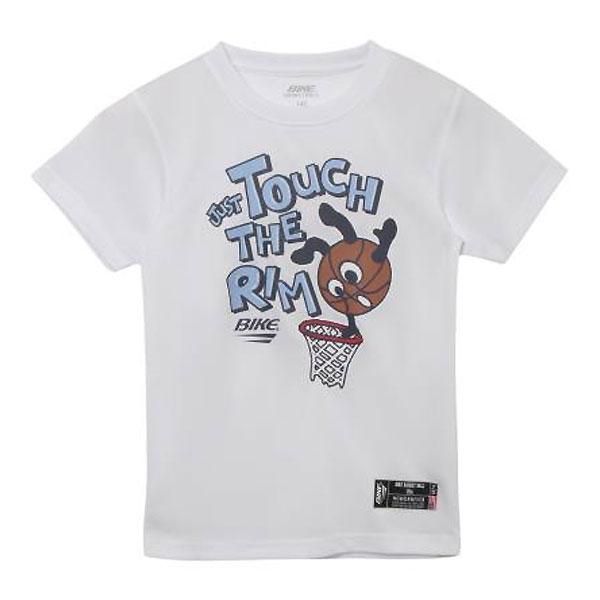 ＜ネコポス発送＞ バイク（BIKE）　BK6610  0100　バスケットボール　ジュニア  プラクティスシャツ  Ball mascot プリント Tシャツ  25SS