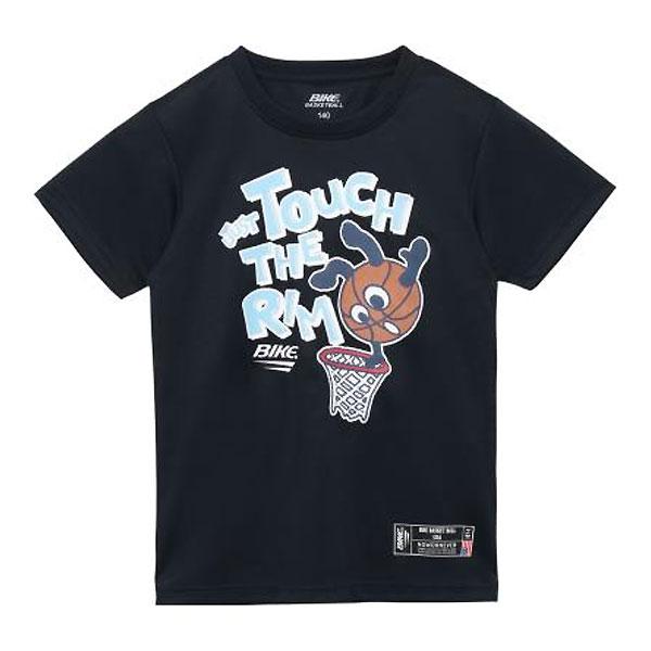 ＜ネコポス発送＞ バイク（BIKE）　BK6610  1100　バスケットボール　ジュニア  プラクティスシャツ  Ball mascot プリント Tシャツ  25SS