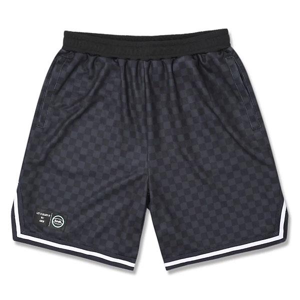 ＜ネコポス発送＞ ARCH（アーチ）　B125104  BLK　バスケットボール　プラクティスパンツ  checkered shorts  25SS