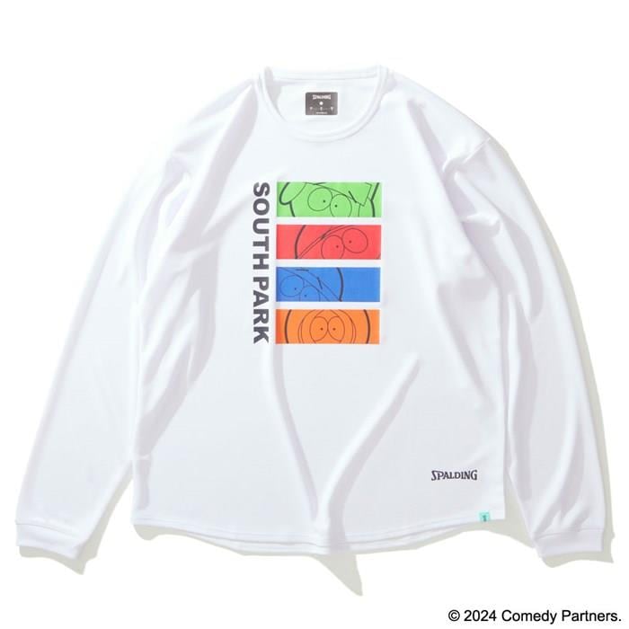 ＜ネコポス発送＞ SPALDING（スポルディング）　SMT24154SP　2000　バスケットボール　ロングスリーブTシャツ サウスパーク キャラクターズ　24FW