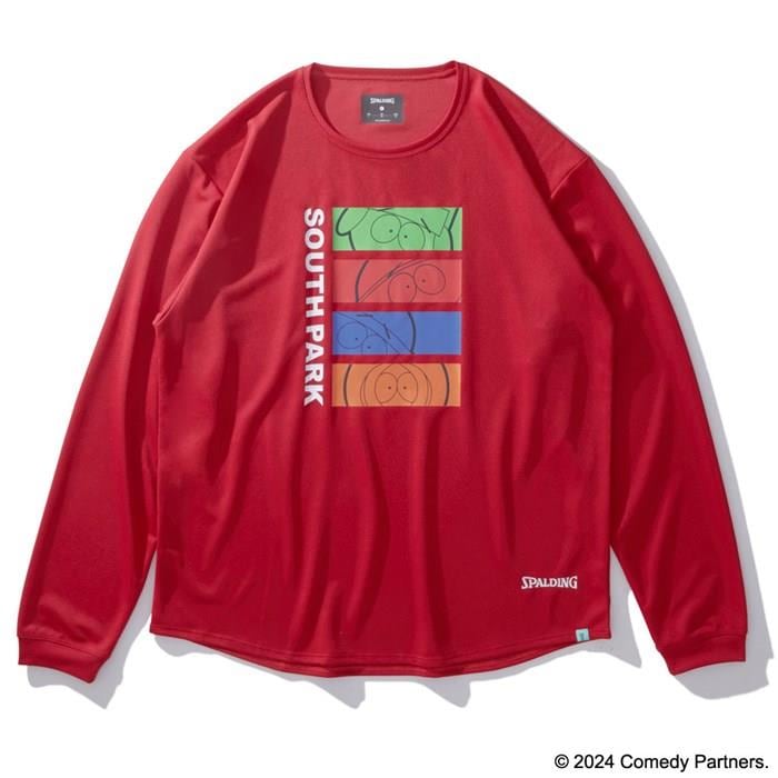 ＜ネコポス発送＞ SPALDING（スポルディング）　SMT24154SP　5900　バスケットボール　ロングスリーブTシャツ サウスパーク キャラクターズ　24FW