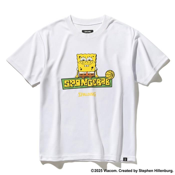 ＜ネコポス発送＞ SPALDING（スポルディング）　SJT25061S　2000　バスケットボール　ジュニア スポンジ・ボブ ロゴ Tシャツ　25SS