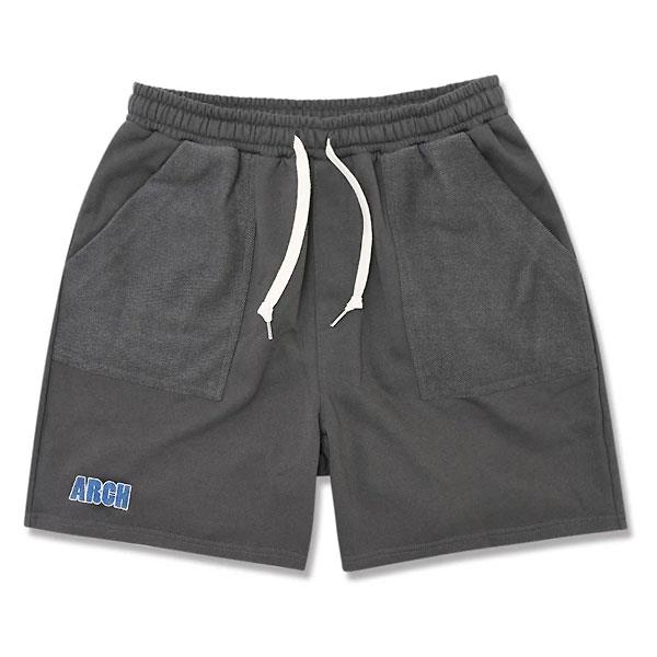 ＜ネコポス発送＞ ARCH（アーチ）　B225108  PBLK　バスケットボール　プラクティスパンツ  apple hoop sweat shorts  25SS