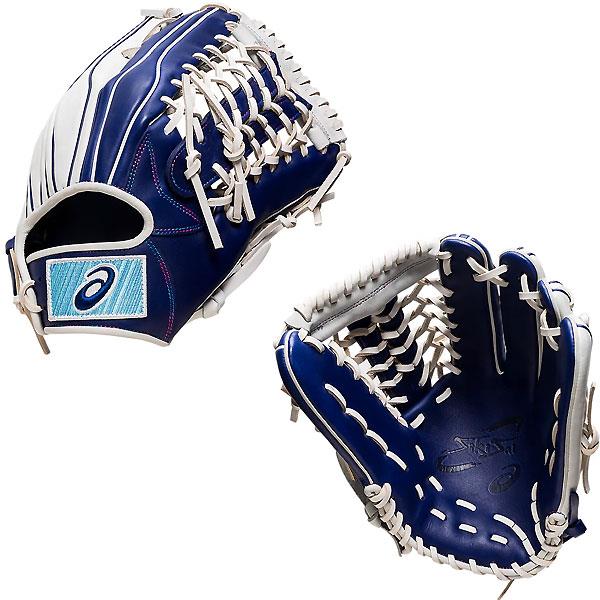 【美品】　asics 軟式用グローブ　外野用　sikisai 限定 アシックス 軟式用グラブ 外野手用 野球グローブ シキサイ 即日