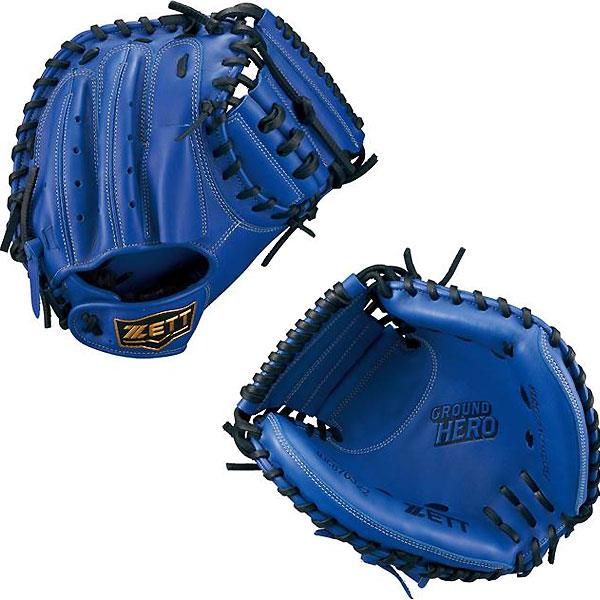 ZETT GROUND HERO 軟式グローブ 青 キャッチャーミッド ZETT GROUND
