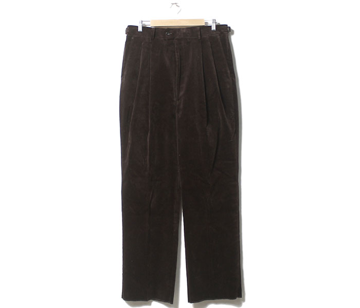 INTERIM UK CORDUROY DEEP 2-TUCK TROUSERS