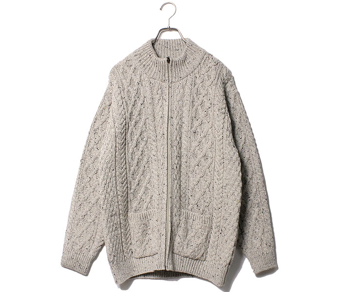 ����󥯥�ե� Aran Crafts Ireland �ե른�å� �����ǥ����� ������Ԥ� �ɥ饤�С����˥å� �������� FULL ZIP CARDIGAN SWEATER (ACI-XP3016)