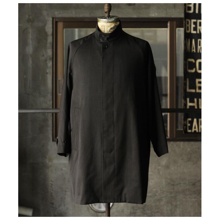 ����ƥꥢ ULTERIOR ���󥸥� �����륮��Х��� �ϥ��ȥ󥳡��� MELANGE WOOL GABARDINE HARRINGTON COAT (ULCT17-GC136-C)