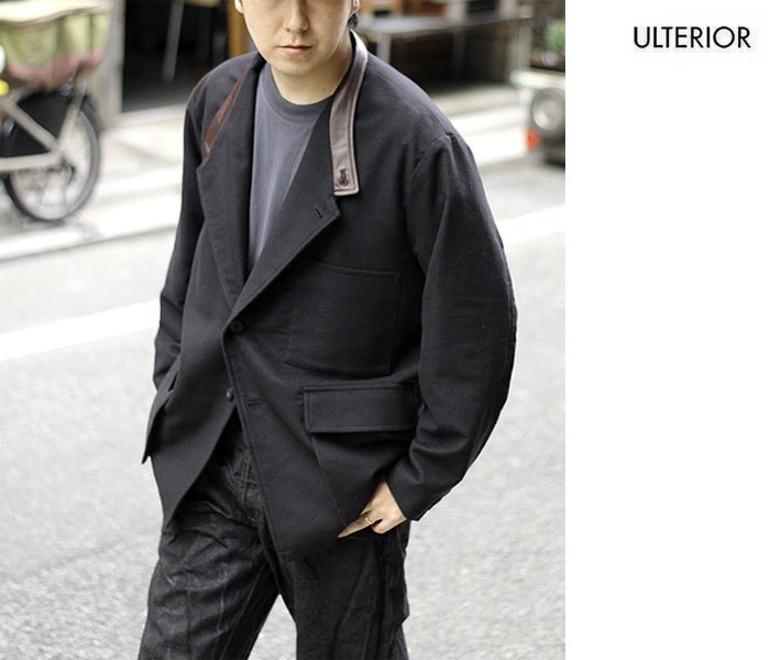 ����ƥꥢ ULTERIOR ���åȥ󥷥륯 �֥�å���� �⡼�륹���� ������ɥ��顼 ���㥱�å� C/S BRUSHED MOLESKIN S/C JKT (ULBS30-GC138-A)