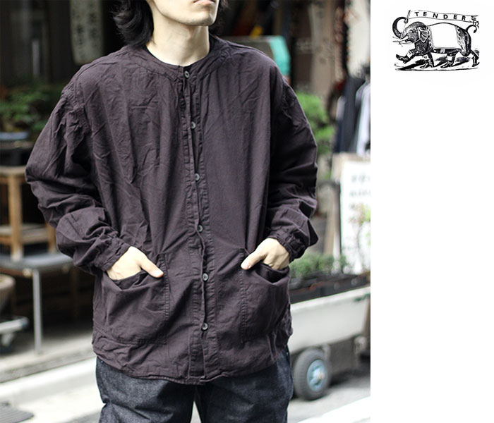 �ƥ���� TENDER Co. �ǥ��ɥ��åȥ���� �ե����󥳥åȥ󥭥�ꥳ �ϥ���֥饦�� DIDCOT SHIRT FINE COTTON CALICO HADAL BROWN (477-DIDCOT-SHIRT)