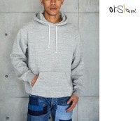 orSlow オアスロウ ループウィール フーデッド スウェットシャツ LOOP WHEEL CREW NECK SWEAT SHIRT UNISEX (03-0016-64)