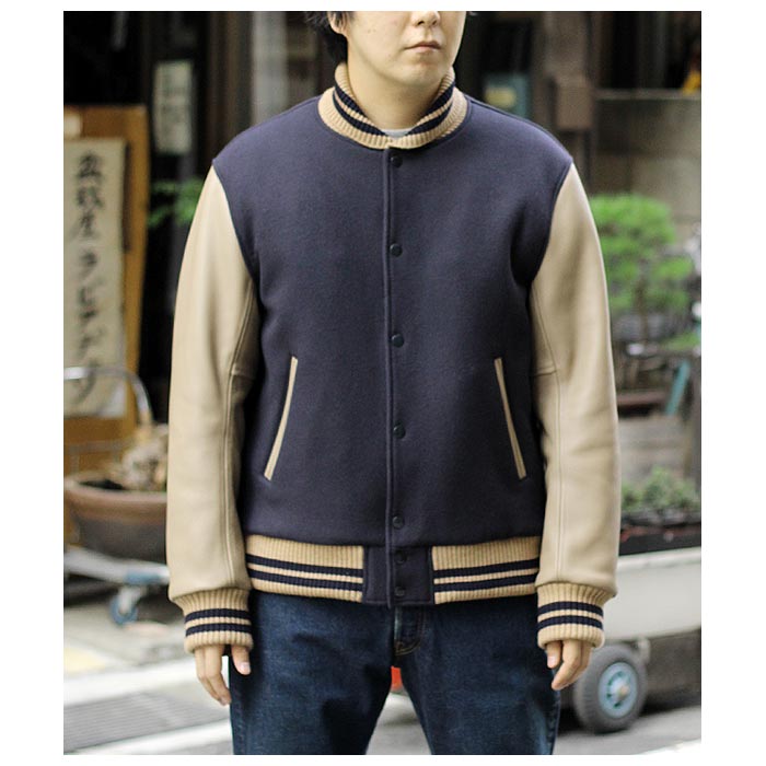 SCYE ���� �����ѡ�140 ��������ȥ� ���������ƥ� ���㥱�å� Super140 Wool Melton Varsity Jacket (5723-63500)