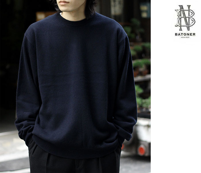 Хȥʡ BATONER ˥å Υ ߥ 롼ͥå  unisex INNOCENT CASHMERE CREW NECK (BN-FU-004)