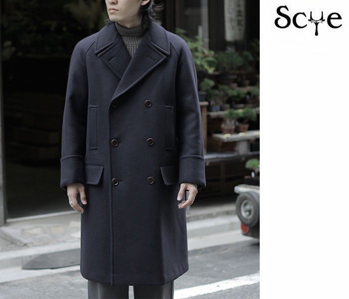 SCYE ���� �����ѡ�140 ������ ���ȥ� ���֥�ܥ��� �����С������� Super140 Wool Melton D.B Overcoat (5123-73502)