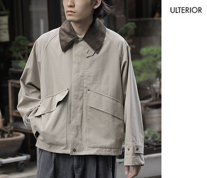 ƥꥢ ULTERIOR å ֥졼 Х 硼 ֥륾 WASHED CHAMBRAY GABARDINE SHORT BLOUSON (ULBS29-GC133-A)