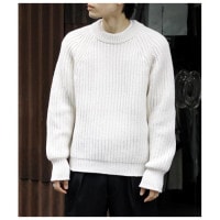 インテリム INTERIM 3ゲージ フィッシャーマン クルーネック セーター 60s 3GG RAGLAN FISHERMAN SWEATER CREW (IT23A037)