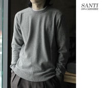 ����ƥ� SANTI �����ߥ� �ϥ�ɥե졼�� ���롼�ͥå��˥å� CASHMERE HANDFRAME CREWNECK KNIT (SANTI-23AW-CN)