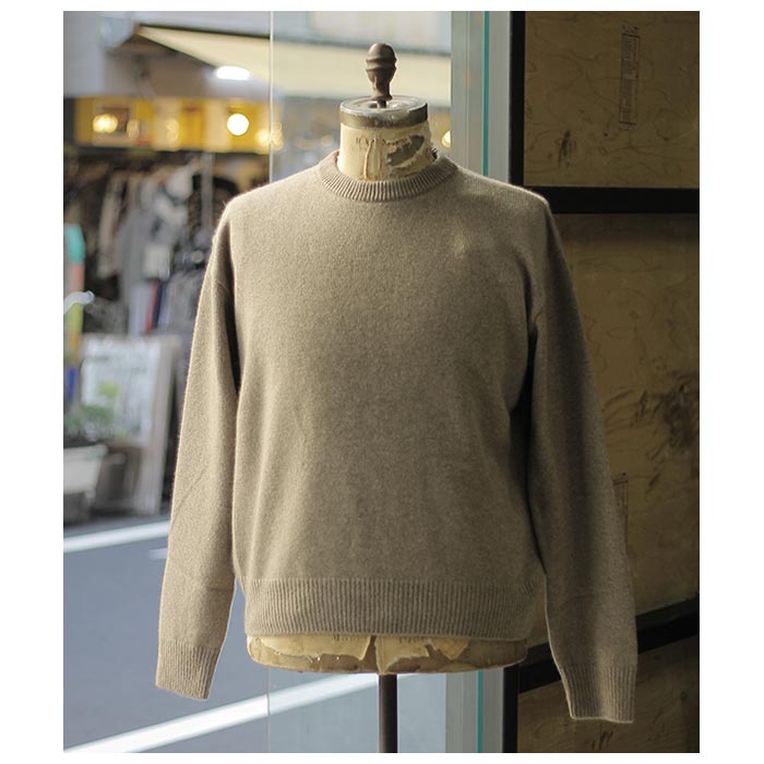 インテリム INTERIM カシミヤ100％ クルーネック セーター CASHMERE 