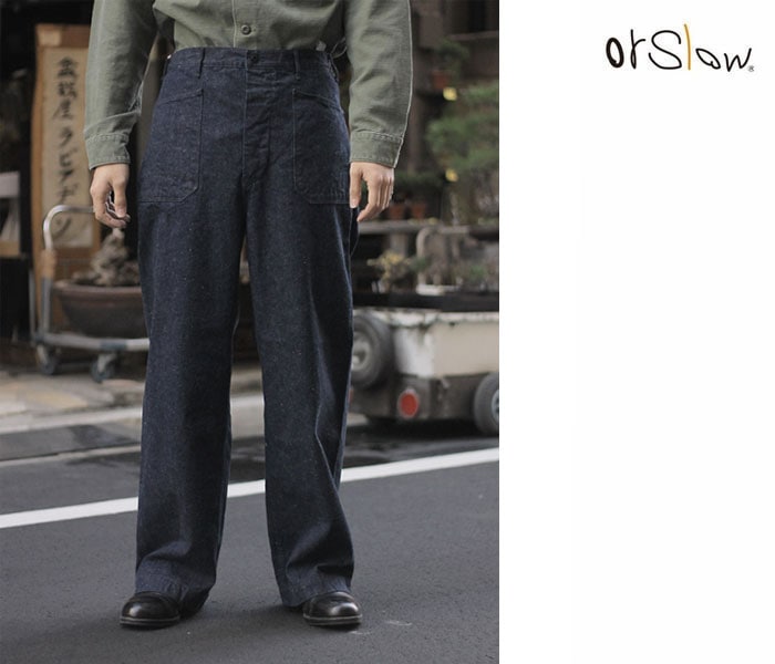 orSlow オアスロウ サイド シームレス デニムパンツ US NAVY SIDE