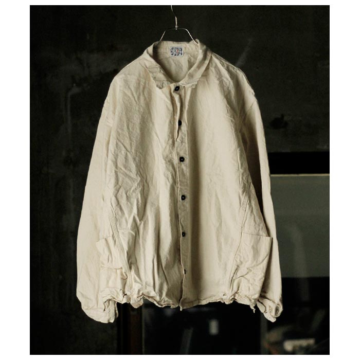 ƥ TENDER Co. ֥륫 ޥɥݥåȥ DOUBLE CUFF MANDOLIN POCKET SHIRT BLEACHED WEFT STRIPE COTTON CANVAS (4453-DCMP-SHIRT)
