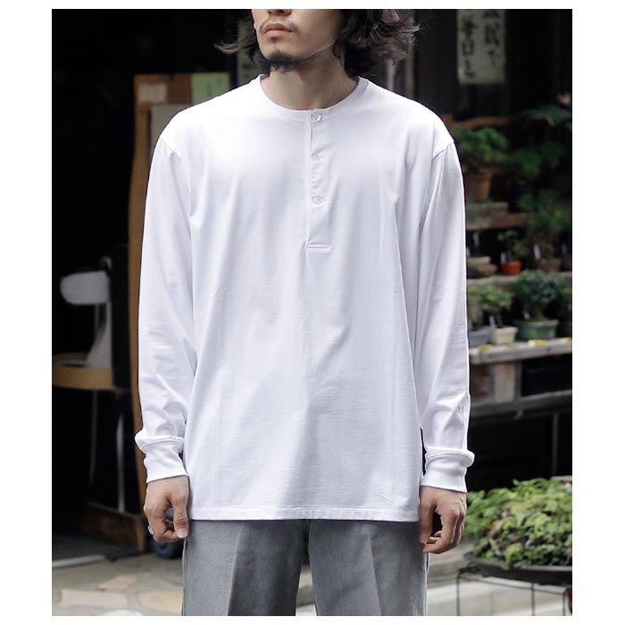 ����� SARTO �ץ�ߥ��� ���åȥ� ���㡼����  ����������� �إ�꡼�ͥå� ĹµT����� PREMIUM COTTON JERSEY Ladder seam Henley Neck L/S  (241-14004)