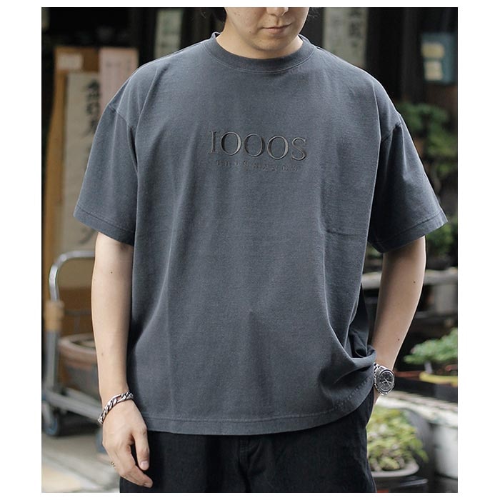 �������� 1000S �������� ����֥������꡼ ���� T����� AGED EMBROIDERY LOGO TEE (TH-090)