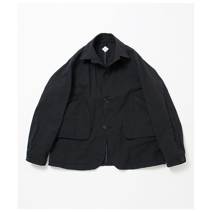 �� �����ʥ桼�ƥ���ƥ� THE CORONA UTILITY �֥�å� ��åץ��ȥå� �����ॸ�㥱�å� �饤�� BLACK 357 RIPSTOP POPLIN GAME JACKET LIGHT (CJ001L-06)