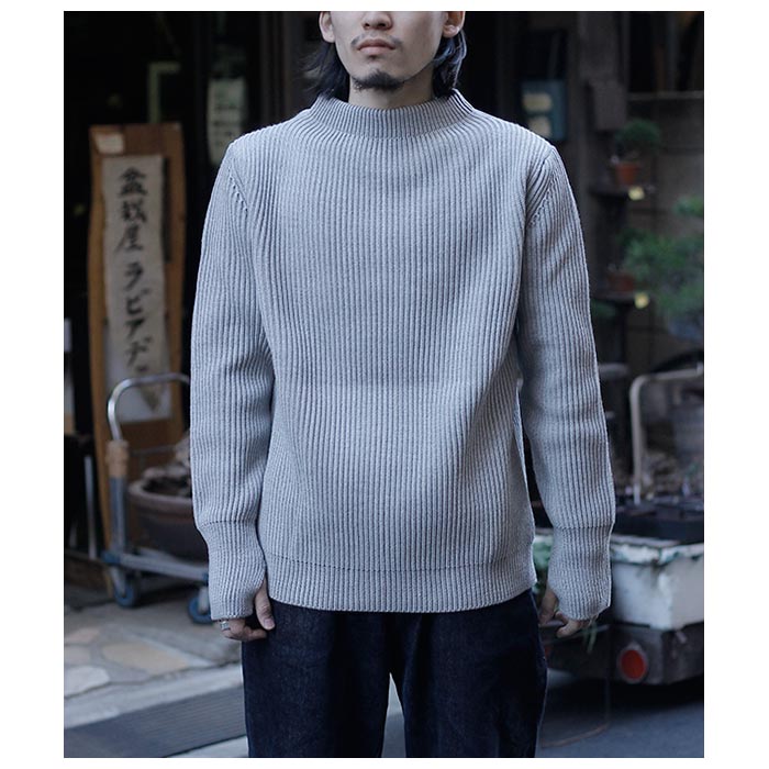 ǥ륻󥢥ǥ륻 ANDERSEN-ANDERSEN ˥å 롼ͥå  5GG THE NAVY CREW NECK LIGHT GREY (AD-002-LG)