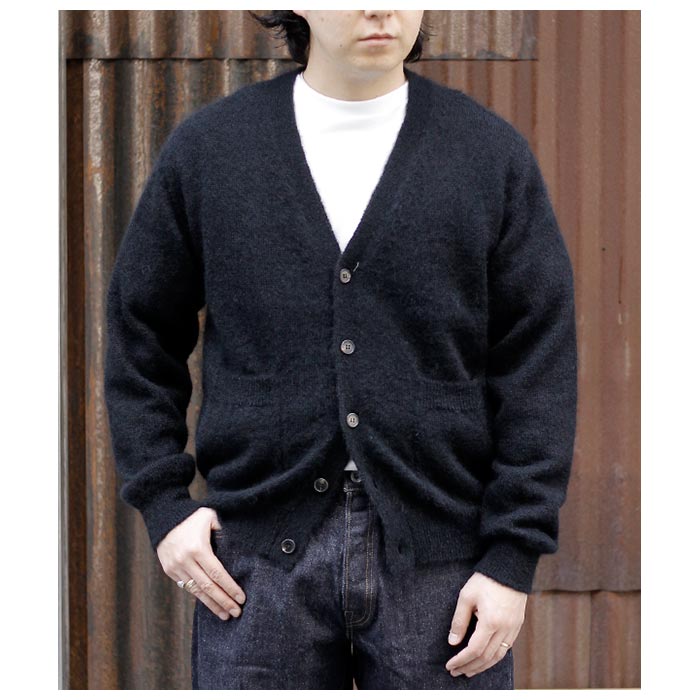 BATONER バトナー モヘア 100%ニット バトナー BATONER ピュアモヘア100％ Vネックカーディガン PURE