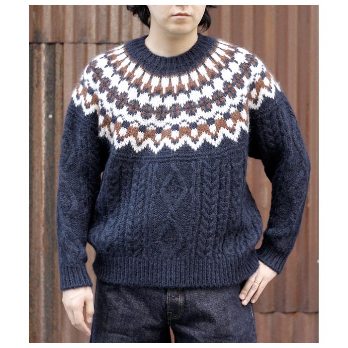 �Хȥʡ� BATONER ��إ� �Υ�ǥ��å� ���롼�ͥå� MOHAIR NORDIC CREW NECK (BN-24FM-063)