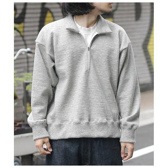 ����ƥ�� INTERIM �ϥ��ѡ��ӥå� �����ѡ��إӡ� ������ 50s  �ϡ��ե��å� �������å� HYPER BIG SUPER HEAVY WOOL 50s HALF ZIP SWEAT SHIRT (IT24A277)