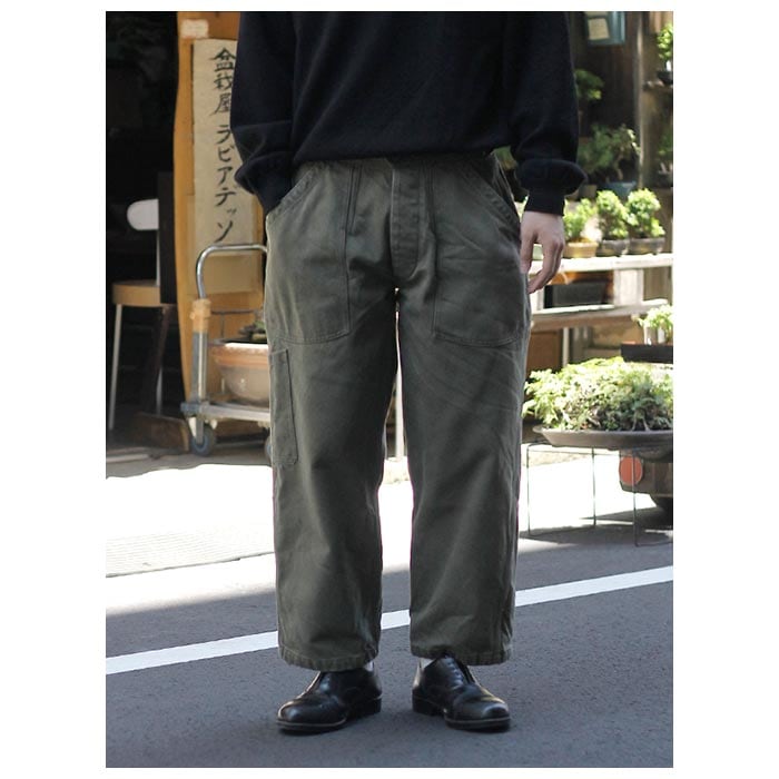 ����ƥ�� INTERIM �桼���ɥ����å��� �إӡ� �ԥ� �ĥ��� �ե��������ե����� �ᥫ�˥å��ѥ�� USED WASHED HEAVY PIMA TWILL FRENCH AIR FORCE MECHANIC PANTS (IT24A103)