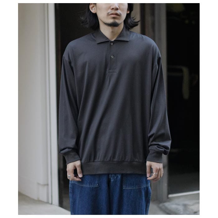 ƥ INTERIM ϥѡӥå ϥ ӥ 㡼  ݥ HYPER BIG HIGH GAUGE SUVIN JERSEY LONG POLO SHIRT (IT25S103)