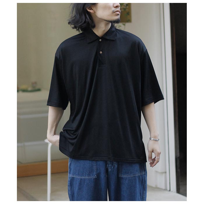 ƥ INTERIM ϥѡӥå ȥ ե   㡼  ݥ HYPER BIG EXTRA FINE MERINO WOOL JERSEY POLO SHIRT (IT25S137)
