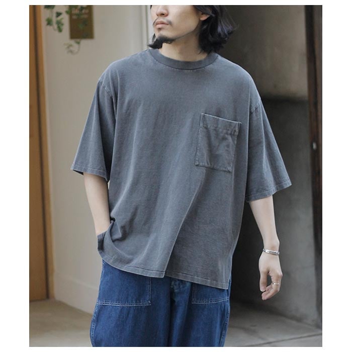 ƥ INTERIM ϥѡӥå ơ ե ֥å ݥå T HYPER BIG VINTAGE FADE BLACK POCKET T-SHIRT (IT25S167)