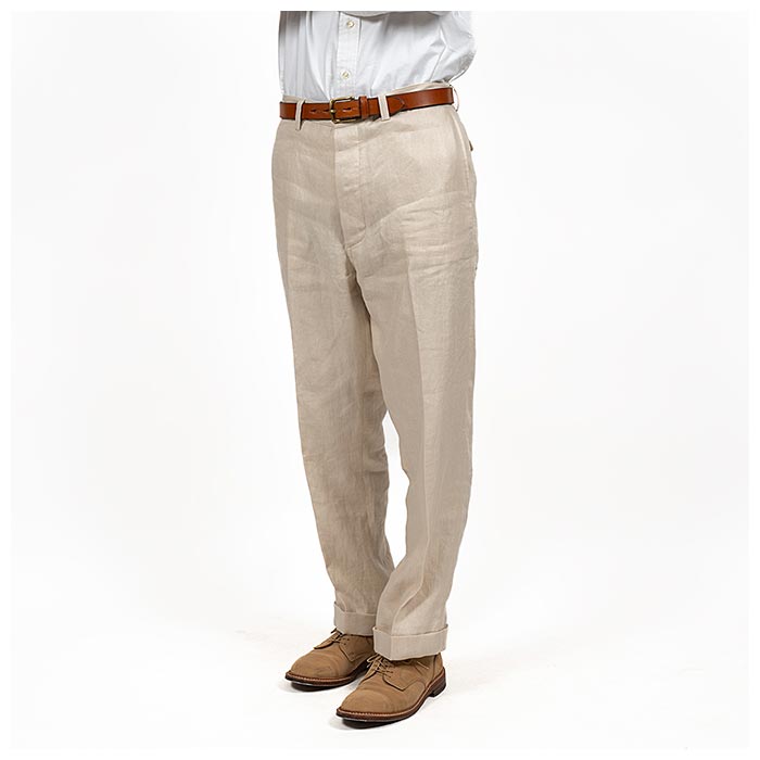  WORKERS ӡȥ饦 եͥ إܡ  IVY Trousers, 21 French Linen Herringbone (2503-IVYTR-FL)