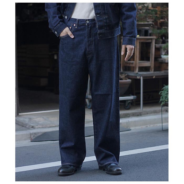 Scye サイ シンチバック　ワイドストレート　リジットデニム SCYE BASICS Denim Cinch Back Trousers | andPheb Staff Blog