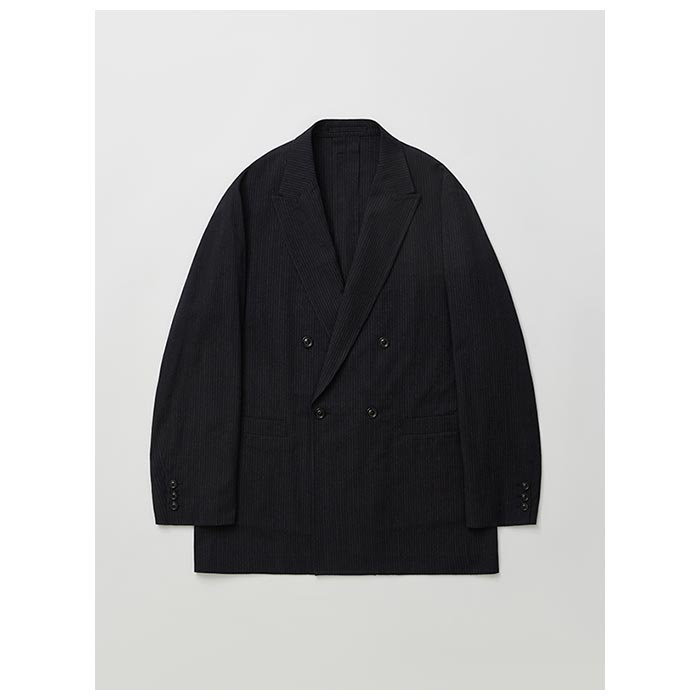 ƥꥢ ULTERIOR 륯  ȥ饤 å ֥른㥱å SILK WOOL STRIPED OX DB JKT (ULJK23-KA188-B)