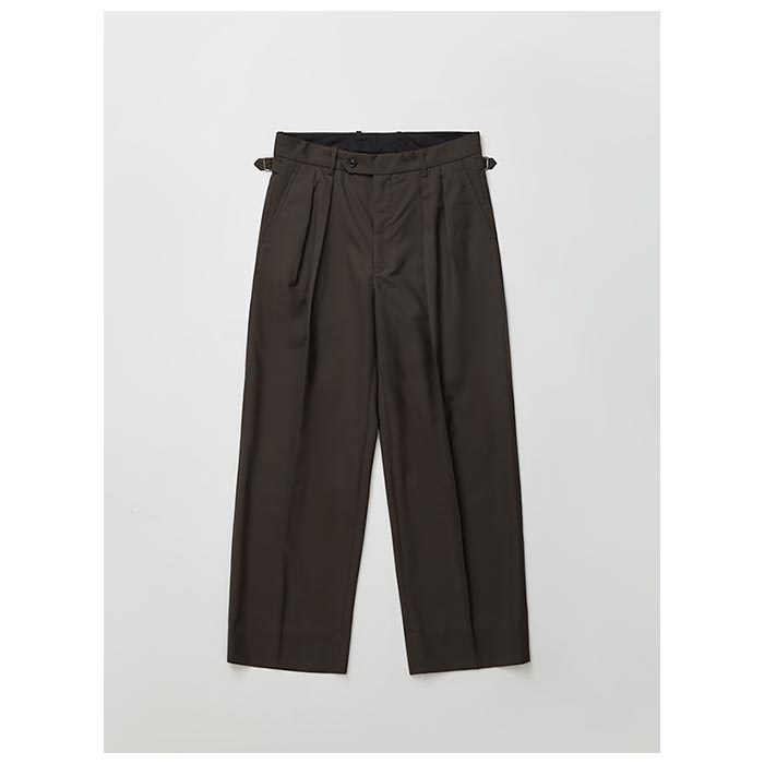 ����ƥꥢ ULTERIOR �����ѡ� ������ �ȥ��ԥ��� ���å��ȥ饦���� SUPER FINE WOOL TROPICAL TUCKED TROUSERS (ULPT62-KA187)