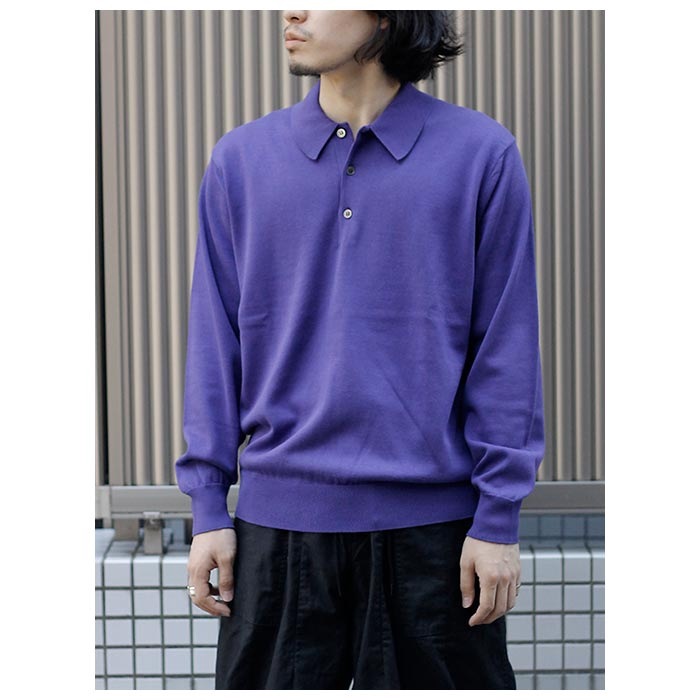 バトナー　シーアイランドコットン　ポロシャツ　ニット バトナー BATONER シーアイランド コットン ポロセーター THE
