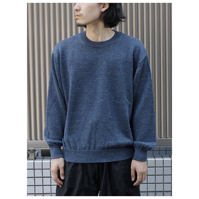 �Хȥʡ� BATONER �����å���� �ϥ�������� ��ͥ� ���롼�ͥå� WASHED HIGH COUNT LINEN CREW NECK (BN-25SM-021)