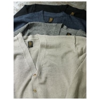 Хȥʡ BATONER å ϥ ͥ Vͥå ǥ WAHSED HIGH COUNT LINEN V NECK CARDIGAN (BN-25SM-022)