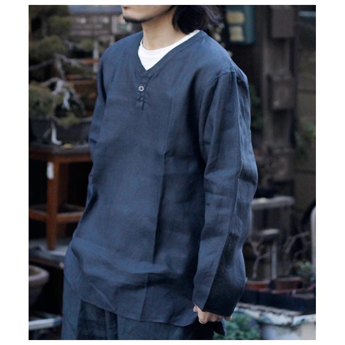 ߥå MITTAN Ĺµץ륪СǻHEMP L/S PULL OVER DARK VEGETABLE DYEING (SH-126DC)
